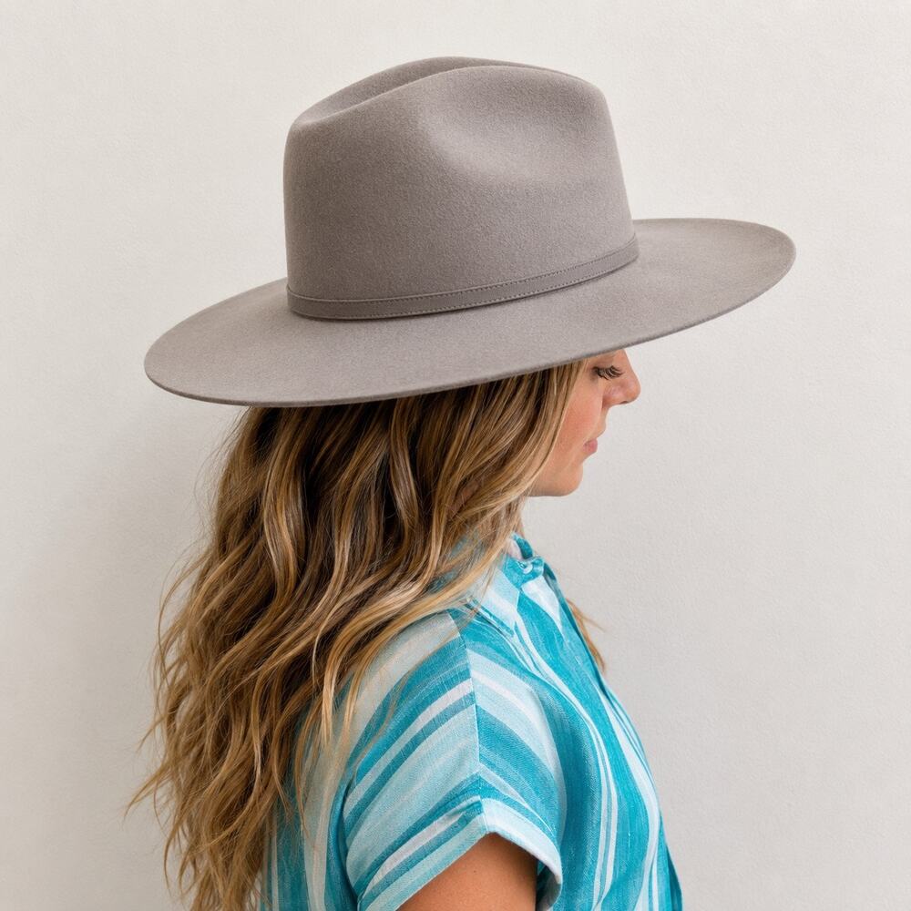 Lack of Color Gray Australian Wool Rancher Hat Wide Brim